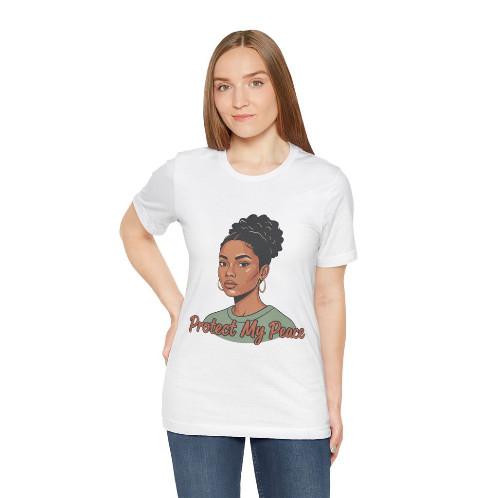Protect My Peace Tee — Empowered Black Woman Graphic T-Shirt