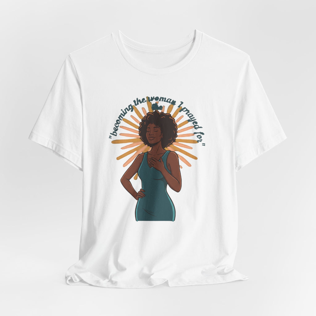 Afro Beauty Graphic Tee – "Growing the Woman I Needed to Be" Inspirational T‑Shirt