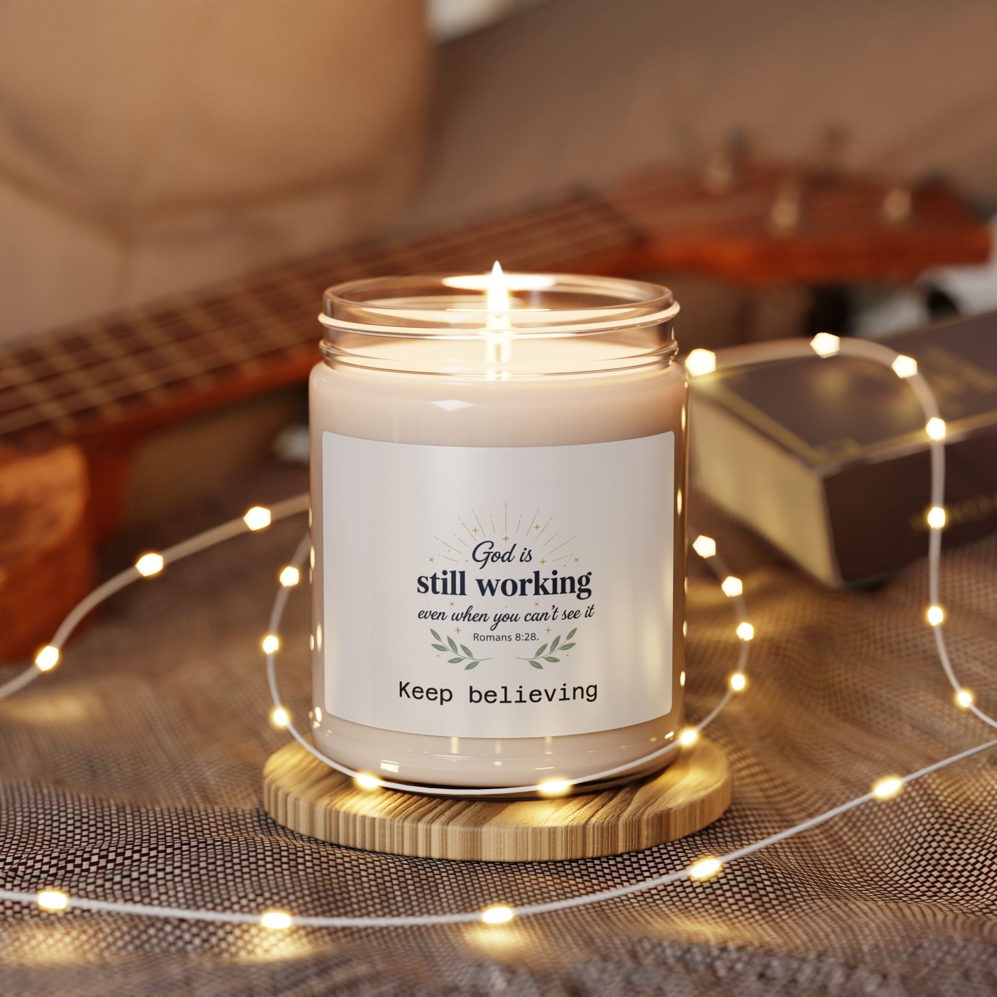 Copy of Inspirational Soy Candle — “God is Still Working” 9oz Scented Jar