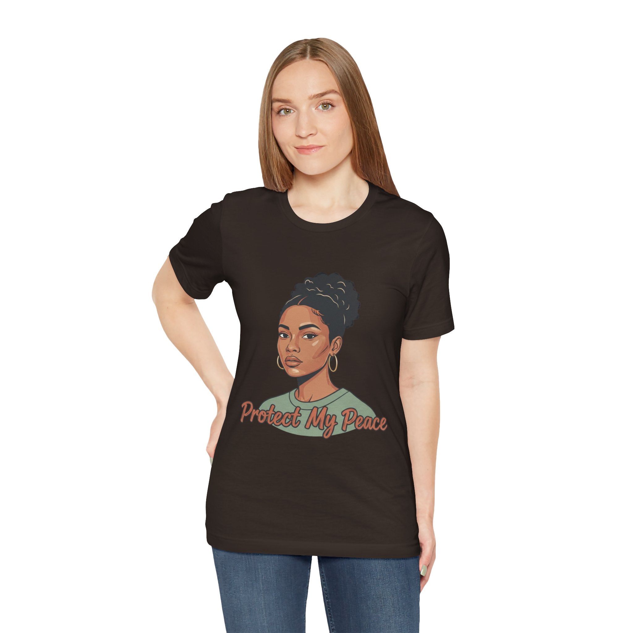 Protect My Peace Tee — Empowered Black Woman Graphic T-Shirt