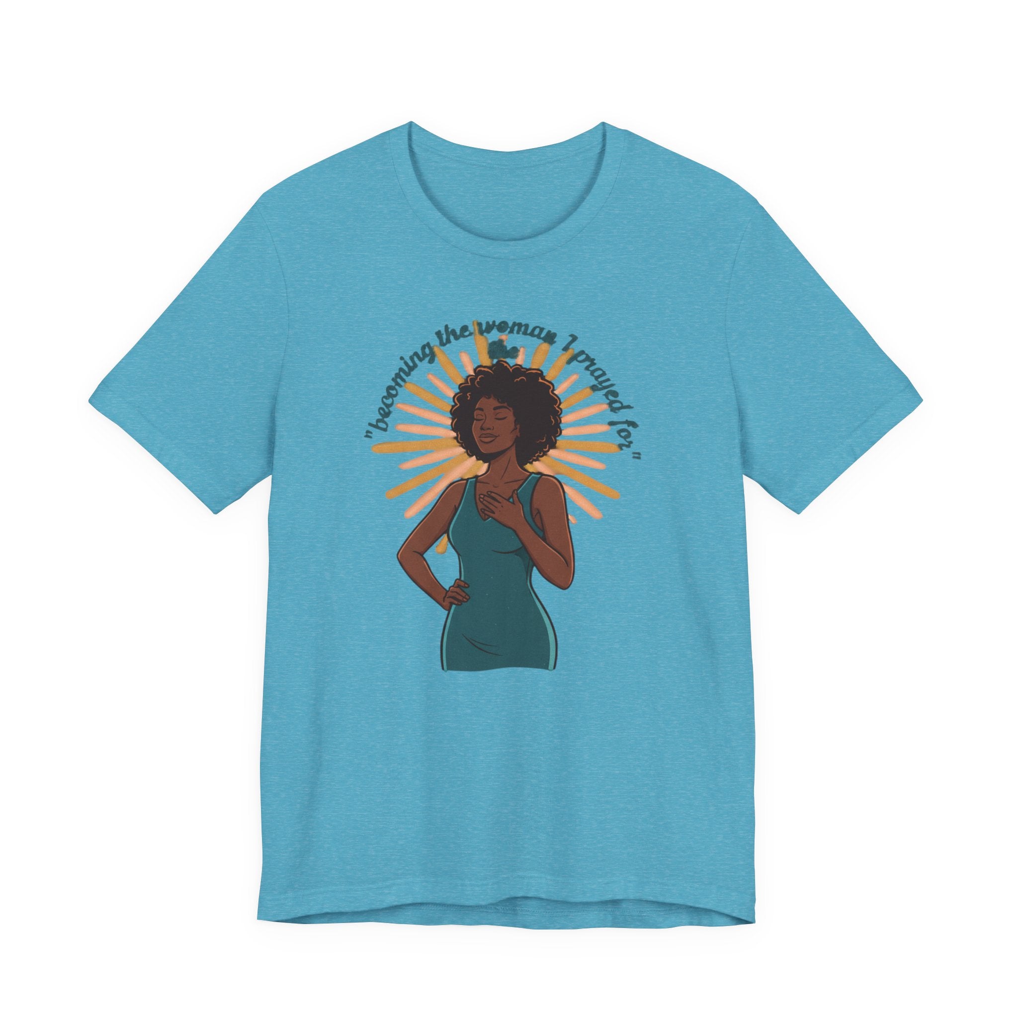 Afro Beauty Graphic Tee – "Growing the Woman I Needed to Be" Inspirational T‑Shirt