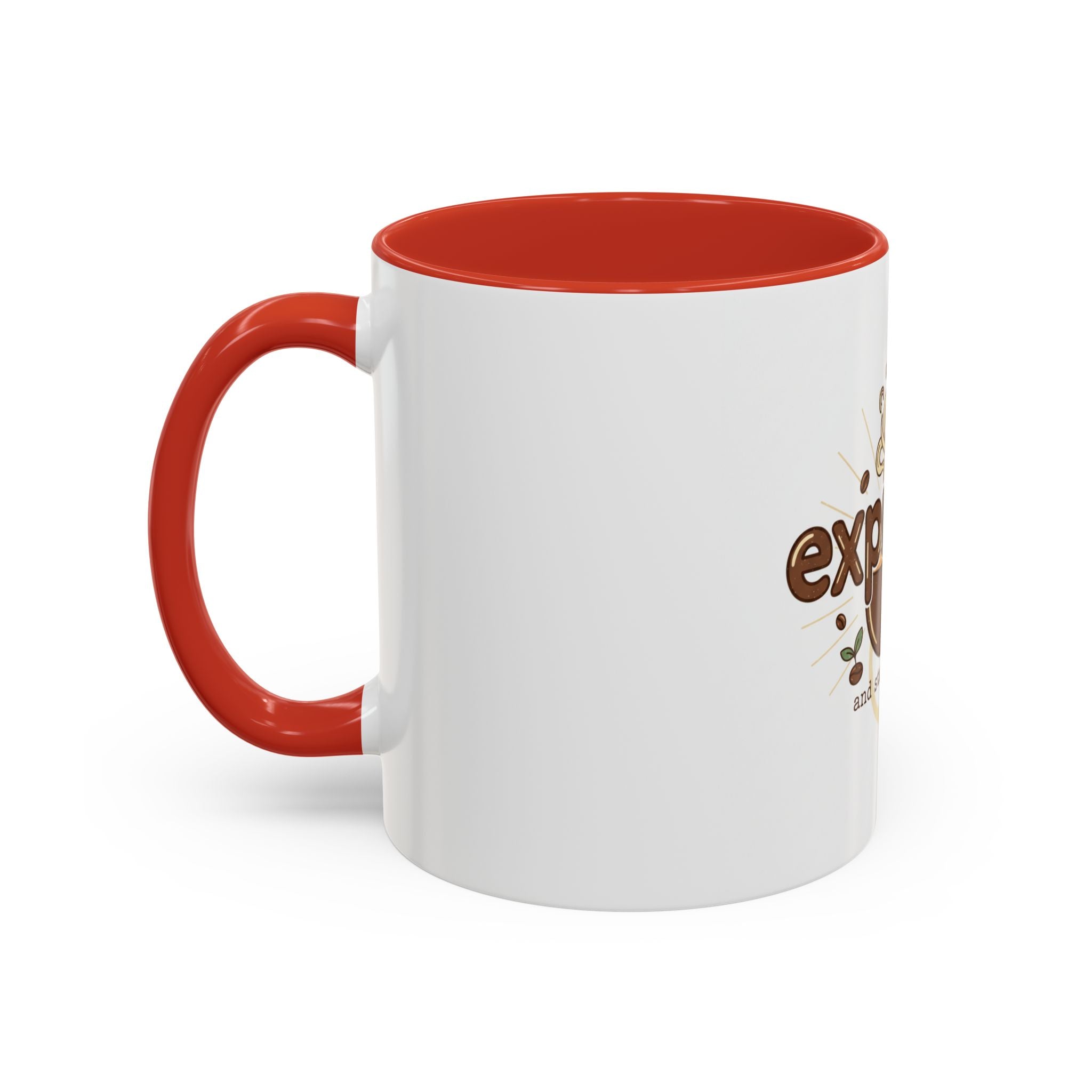 Expresso Yourself Coffee Mug — "and stay grounded" Accent Ceramic Mug (11/15oz)