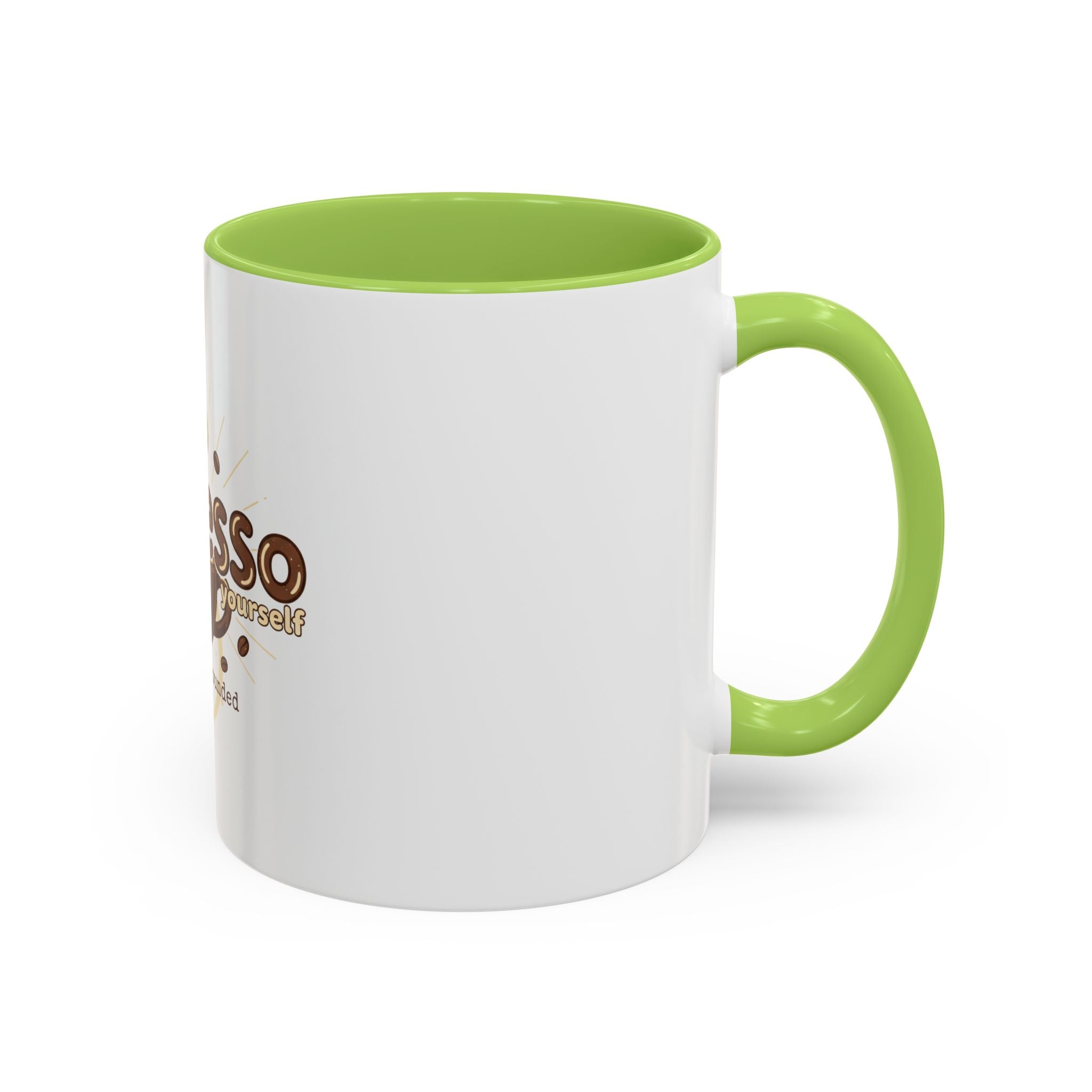 Expresso Yourself Coffee Mug — "and stay grounded" Accent Ceramic Mug (11/15oz)