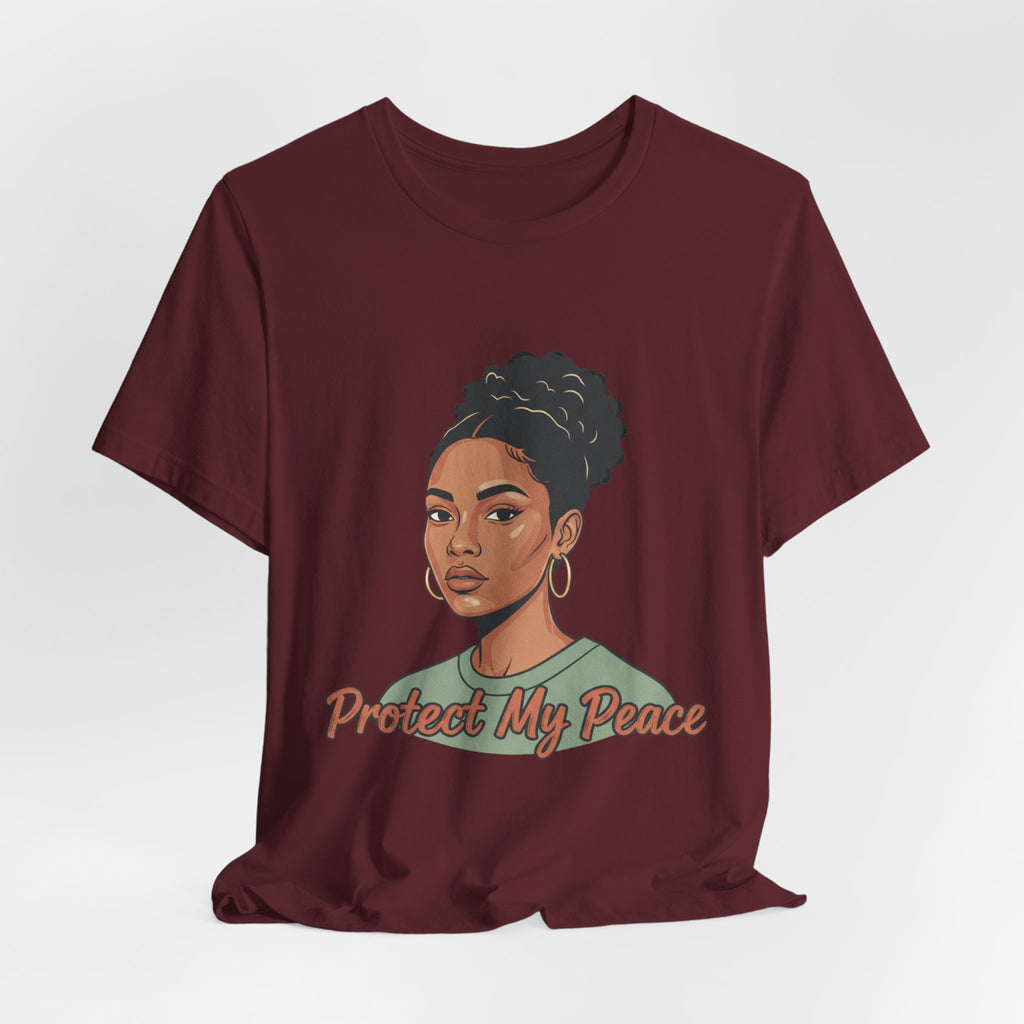Protect My Peace Tee — Empowered Black Woman Graphic T-Shirt