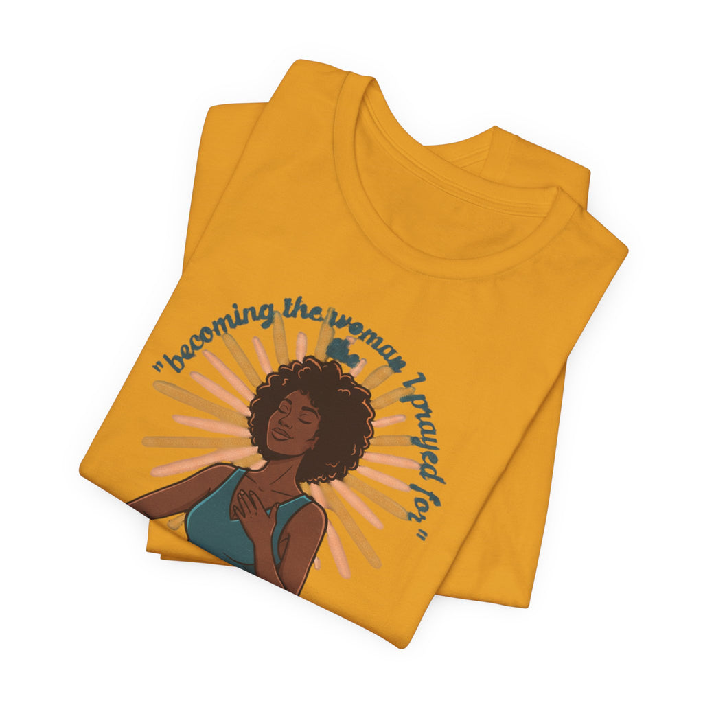 Afro Beauty Graphic Tee – "Growing the Woman I Needed to Be" Inspirational T‑Shirt