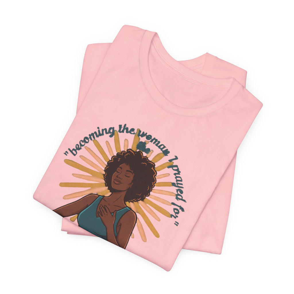 Afro Beauty Graphic Tee – "Growing the Woman I Needed to Be" Inspirational T‑Shirt