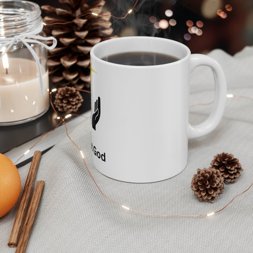 Trust God Ceramic Mug — Inspirational Christian Prayer Coffee Cup
