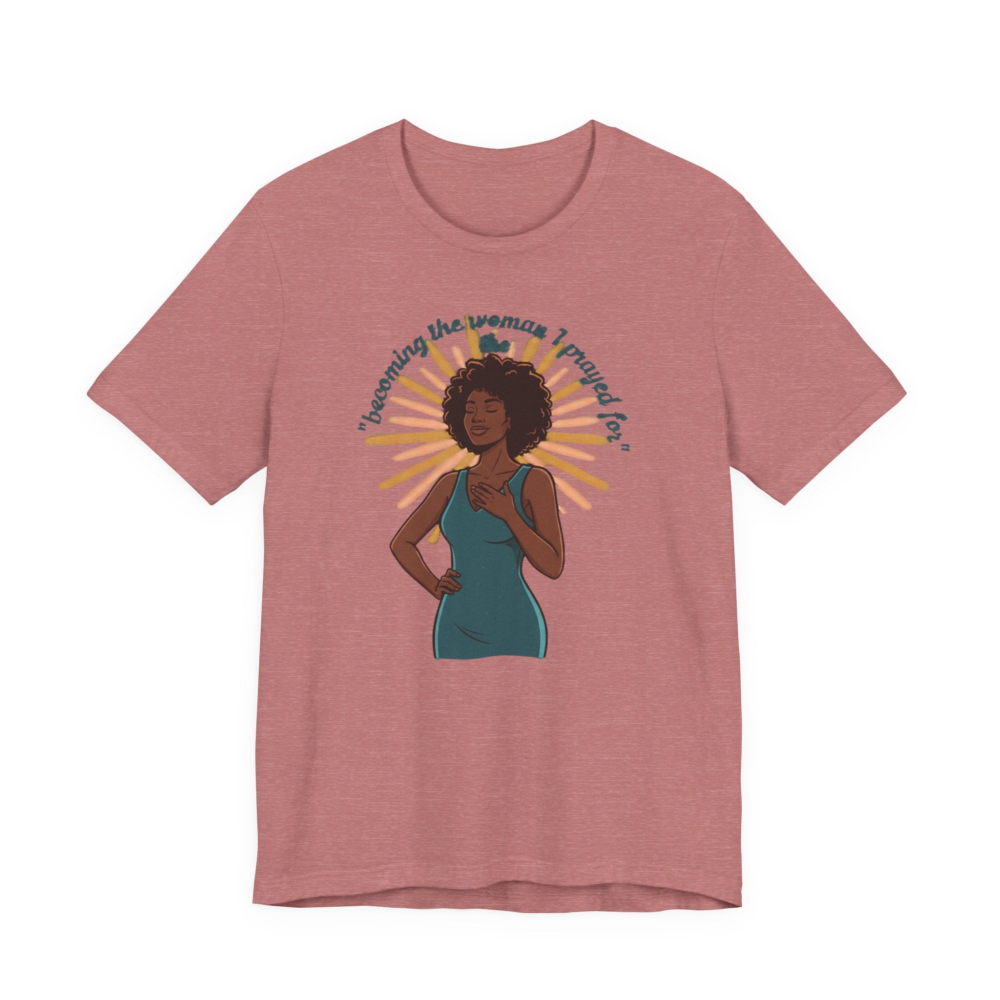 Afro Beauty Graphic Tee – "Growing the Woman I Needed to Be" Inspirational T‑Shirt