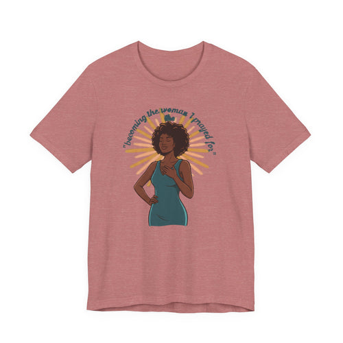 Afro Beauty Graphic Tee – "Growing the Woman I Needed to Be" Inspirational T‑Shirt