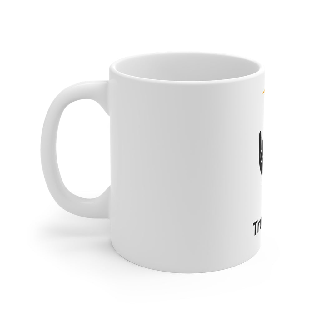 Trust God Ceramic Mug — Inspirational Christian Prayer Coffee Cup