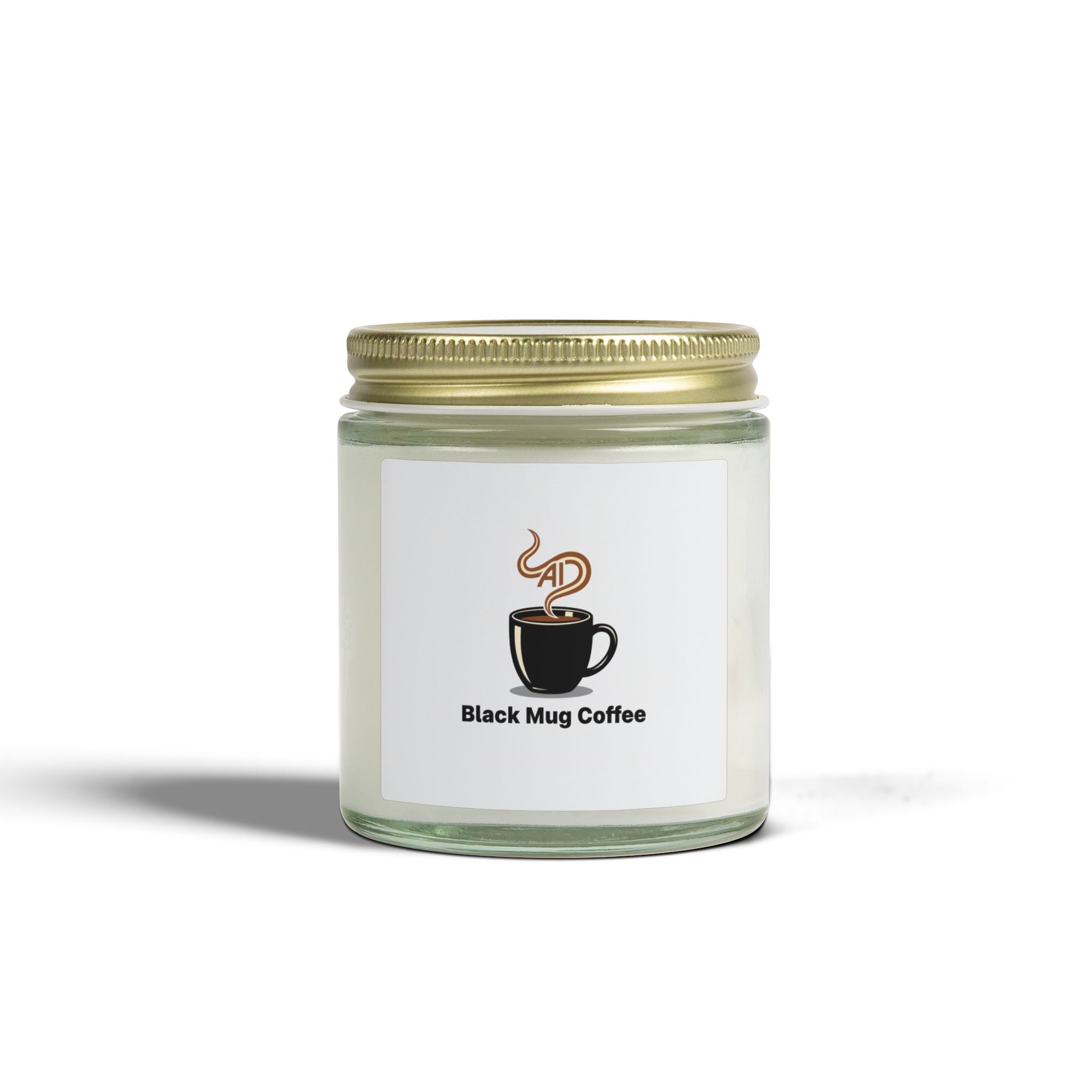Black Mug Coffee Scented Candle — Coconut Apricot Wax (4oz, 9oz)
