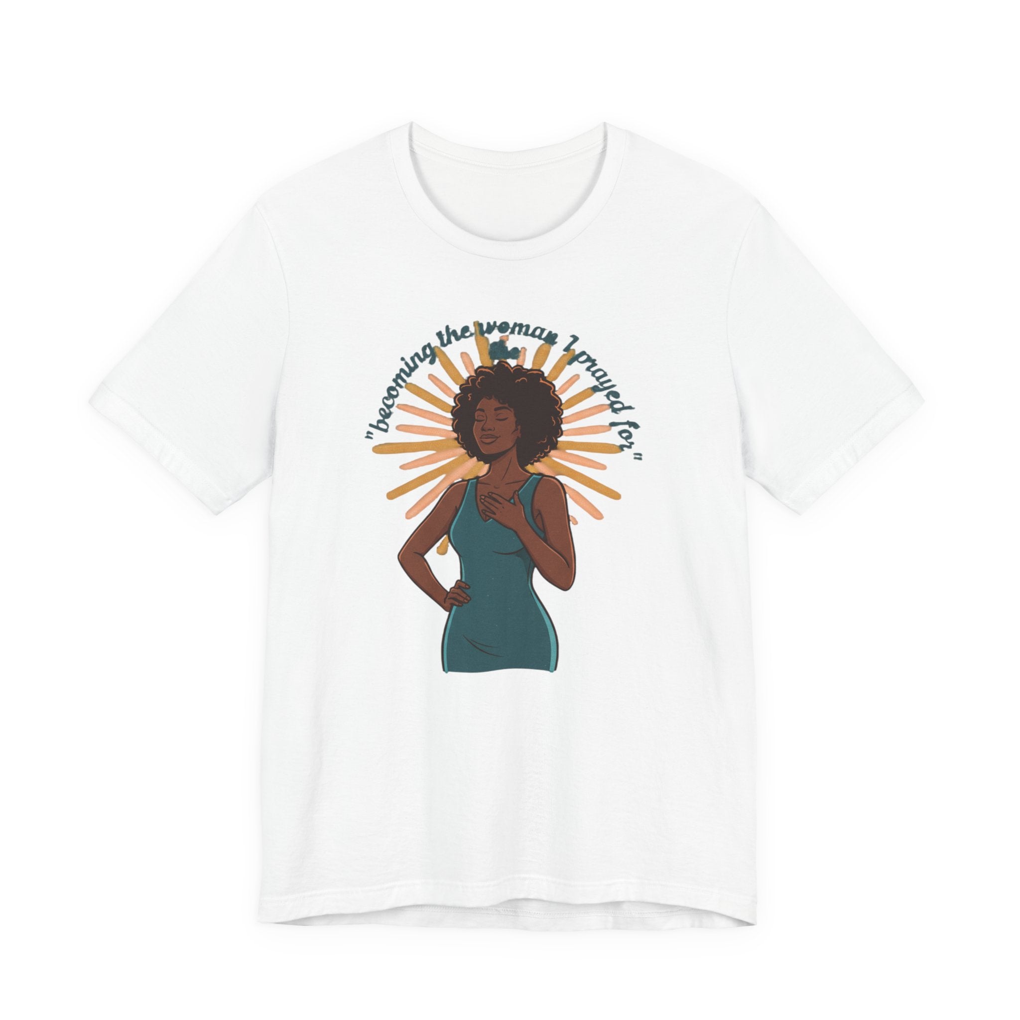 Afro Beauty Graphic Tee – "Growing the Woman I Needed to Be" Inspirational T‑Shirt