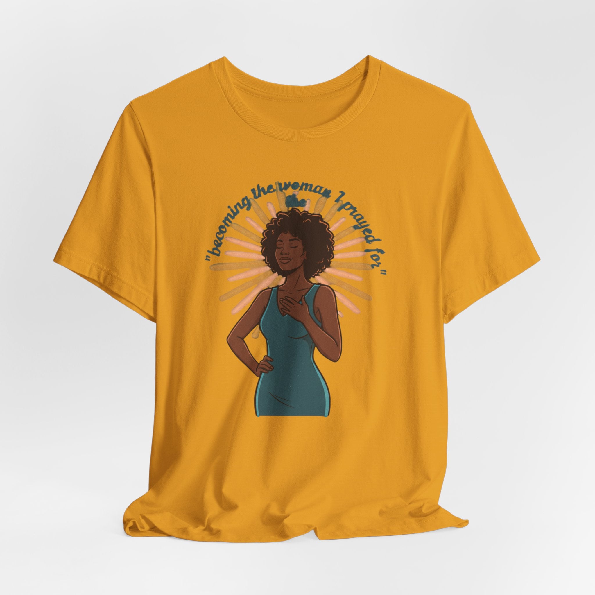 Afro Beauty Graphic Tee – "Growing the Woman I Needed to Be" Inspirational T‑Shirt