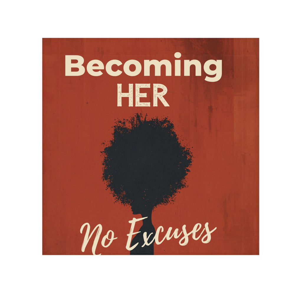 Becoming Her No Excuses Face Towel — Inspirational Feminine Empowerment Design