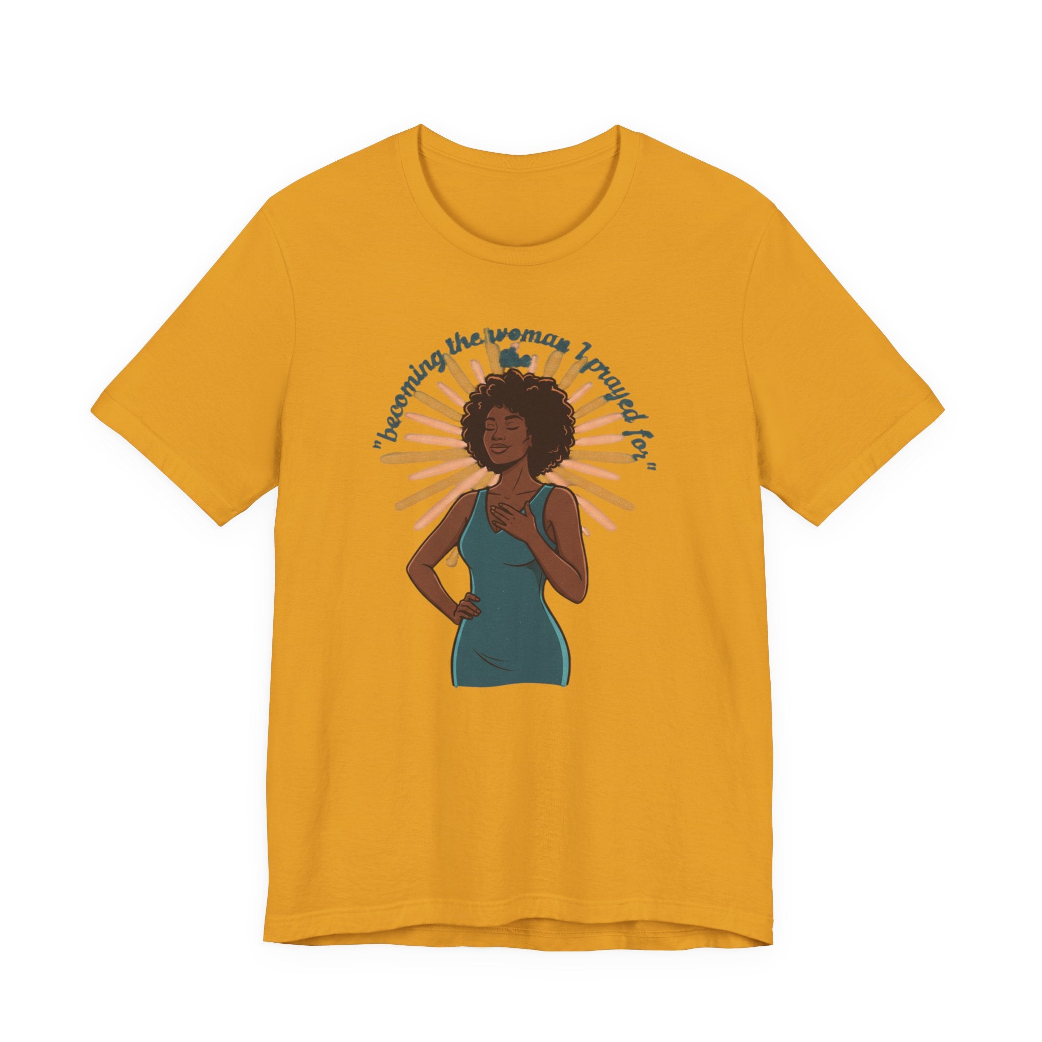 Afro Beauty Graphic Tee – "Growing the Woman I Needed to Be" Inspirational T‑Shirt