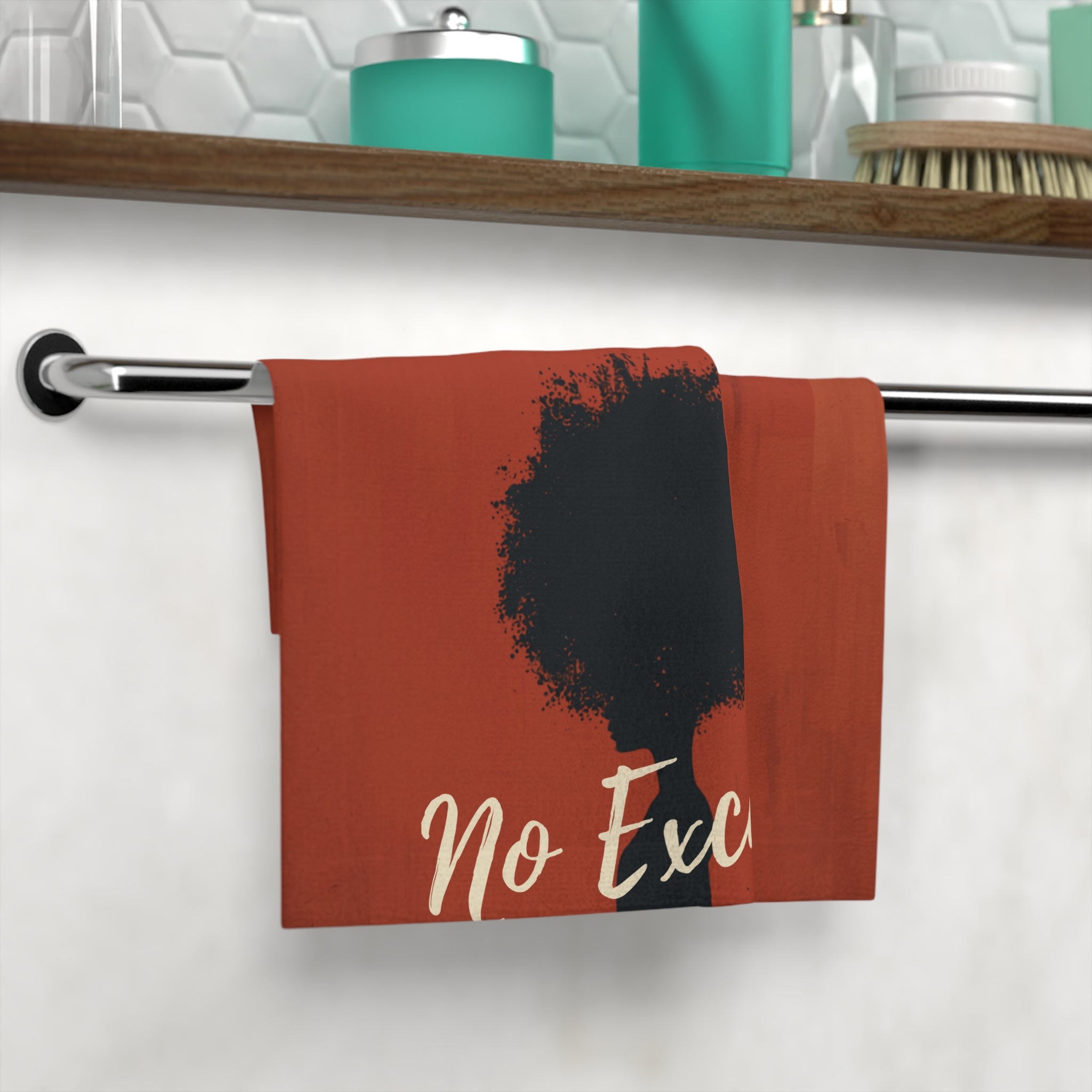 Becoming Her No Excuses Face Towel — Inspirational Feminine Empowerment Design