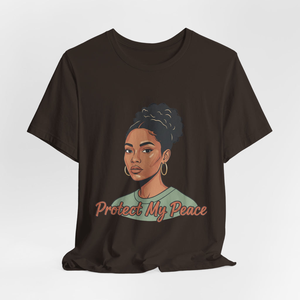 Protect My Peace Tee — Empowered Black Woman Graphic T-Shirt