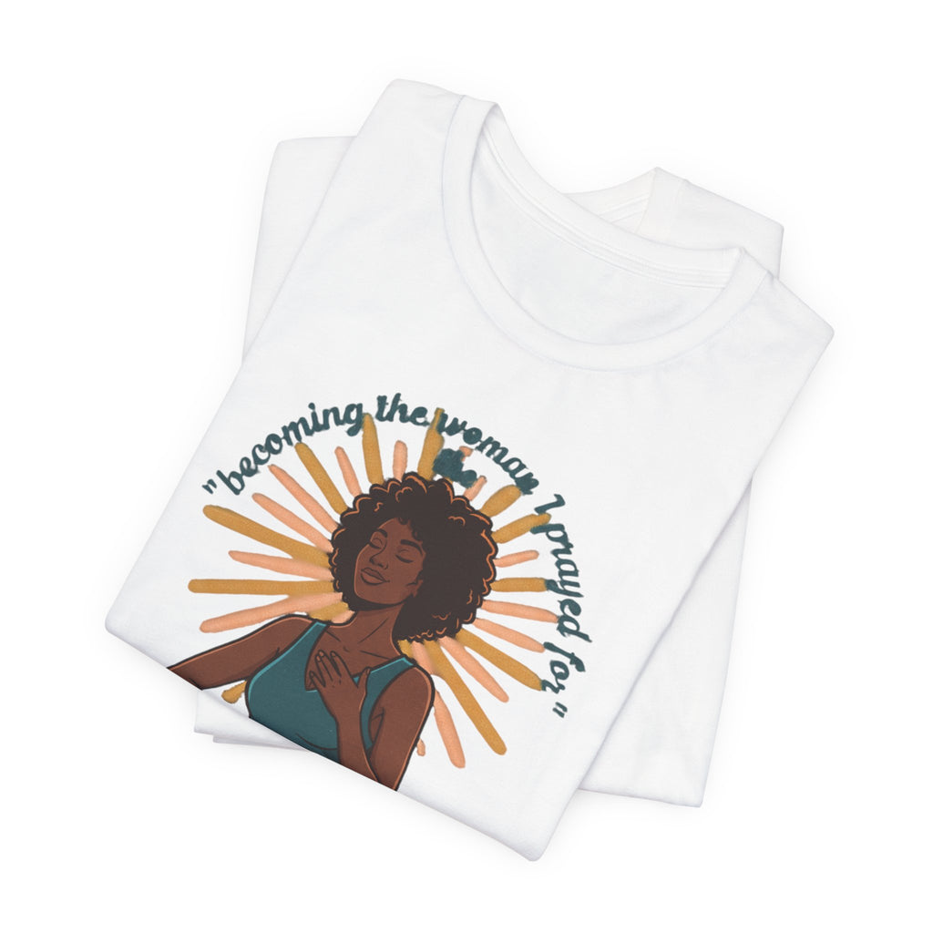 Afro Beauty Graphic Tee – "Growing the Woman I Needed to Be" Inspirational T‑Shirt