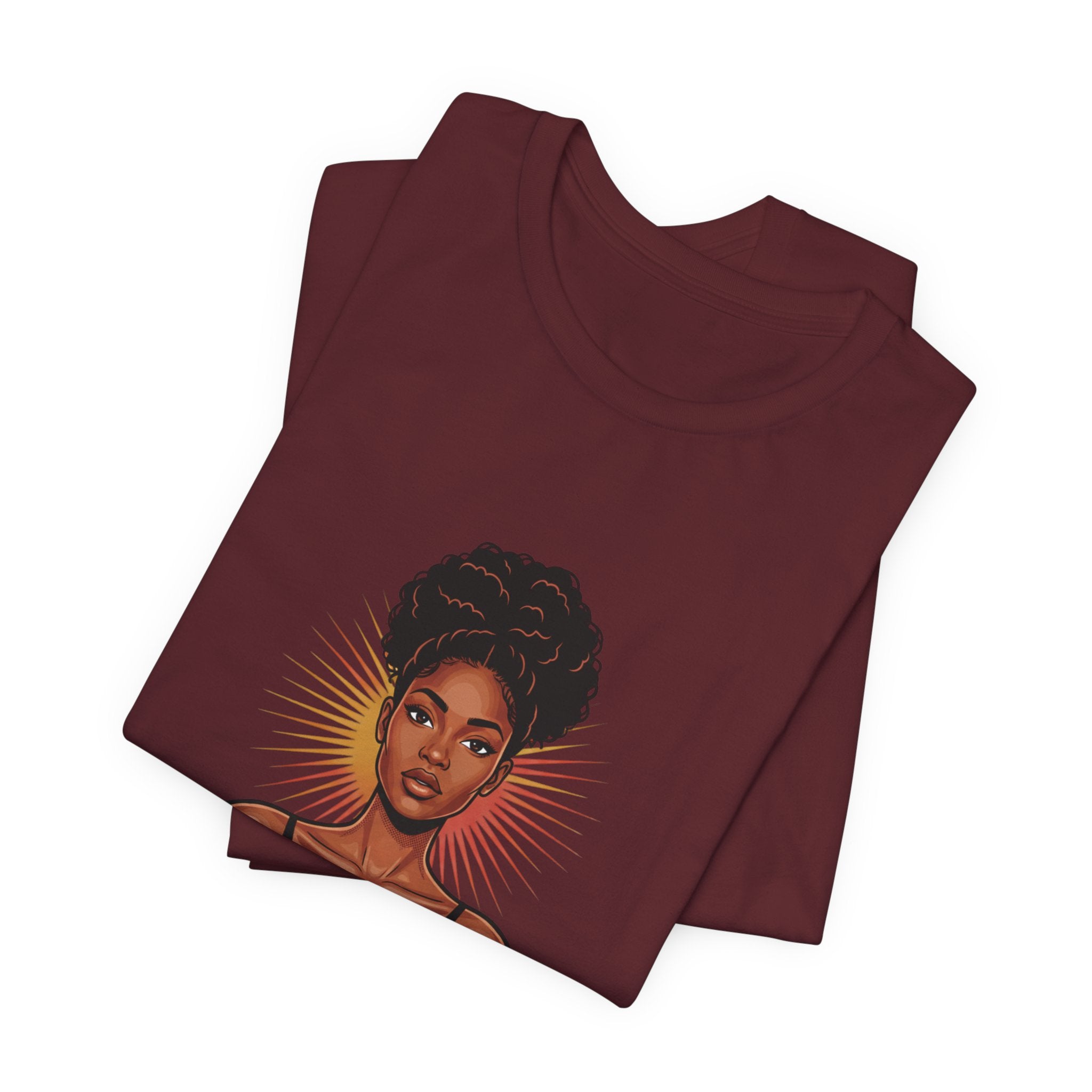 Becoming Her T-Shirt — Empowering Black Woman Graphic Tee