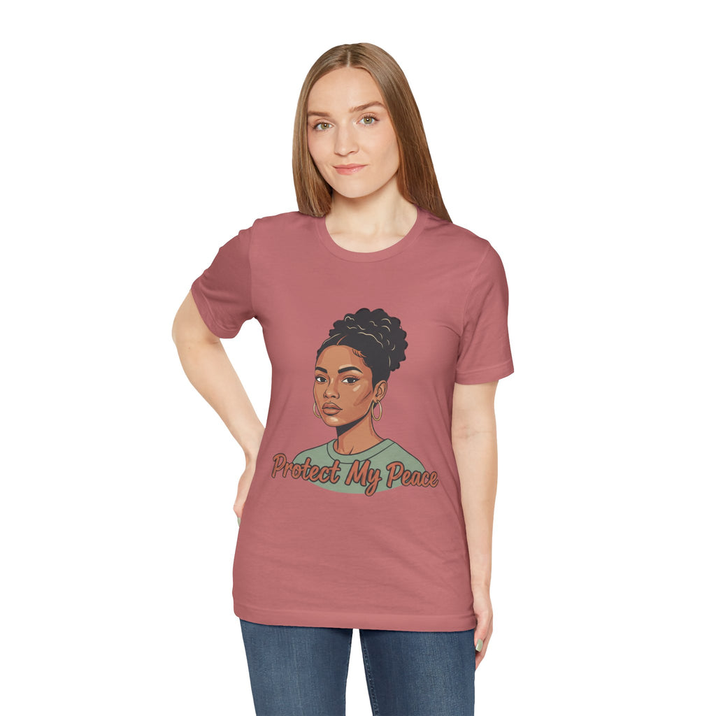 Protect My Peace Tee — Empowered Black Woman Graphic T-Shirt