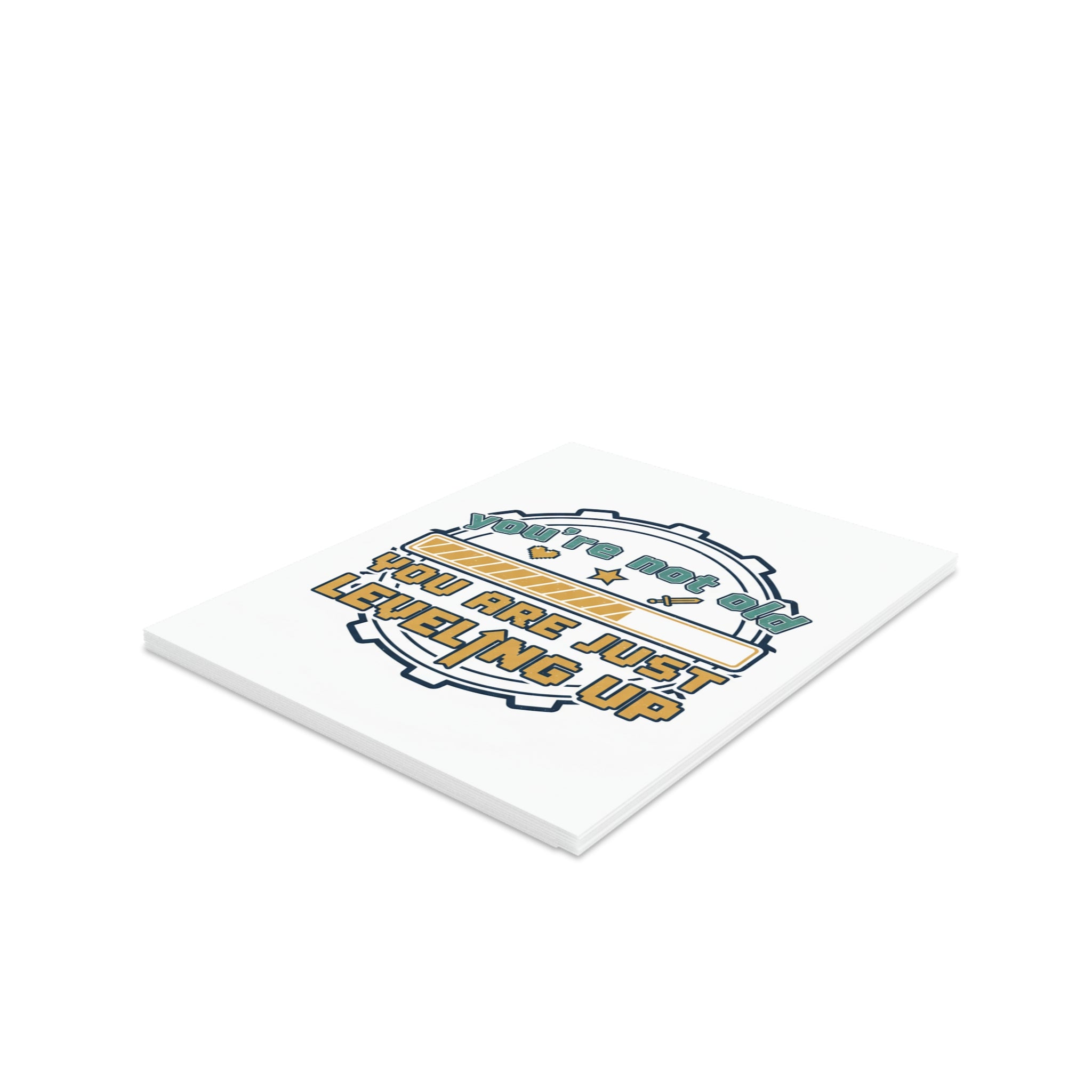 Greeting Card — "You’re Not Old, You Are Just Leveling Up" Birthday Card (8/16/24 pcs)
