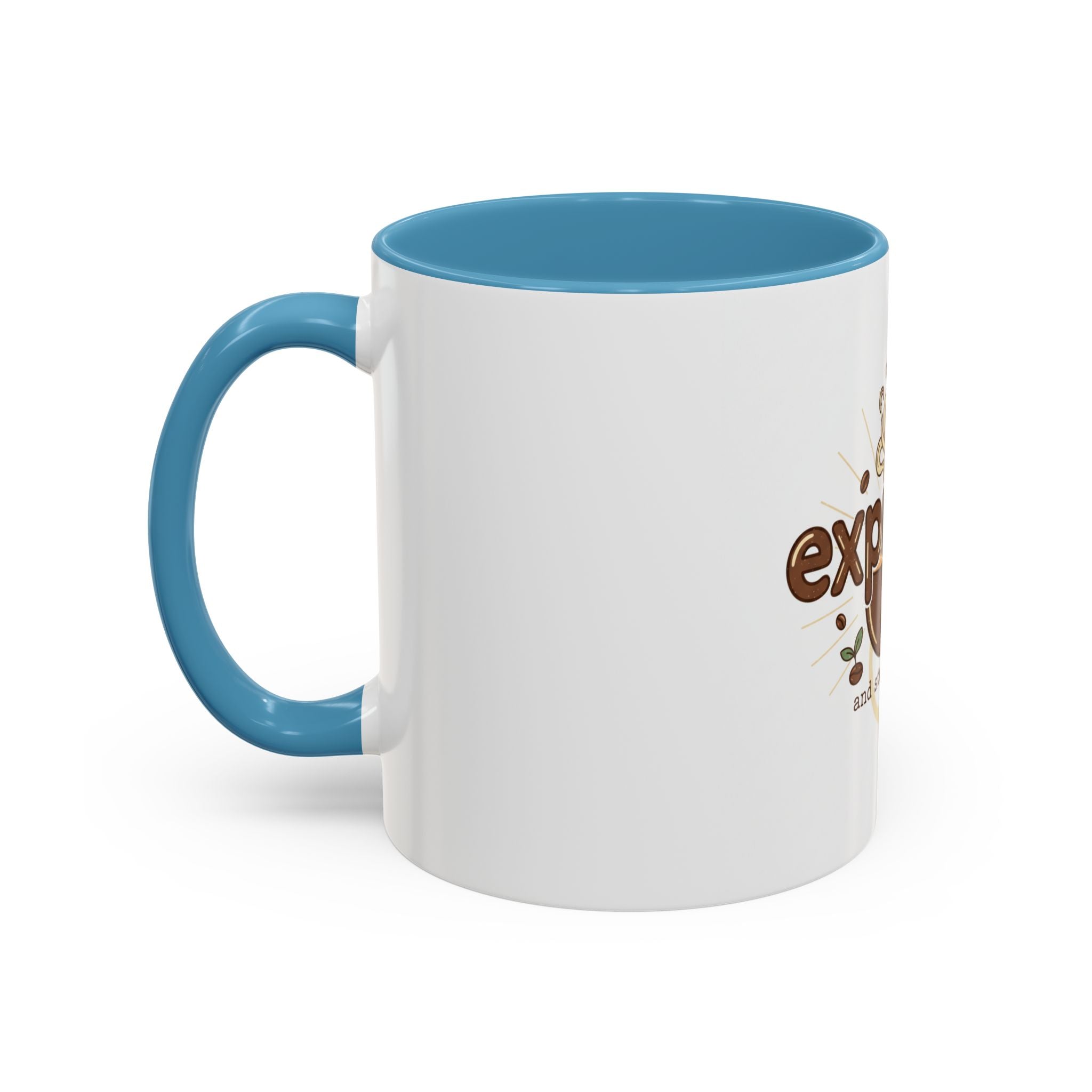Expresso Yourself Coffee Mug — "and stay grounded" Accent Ceramic Mug (11/15oz)