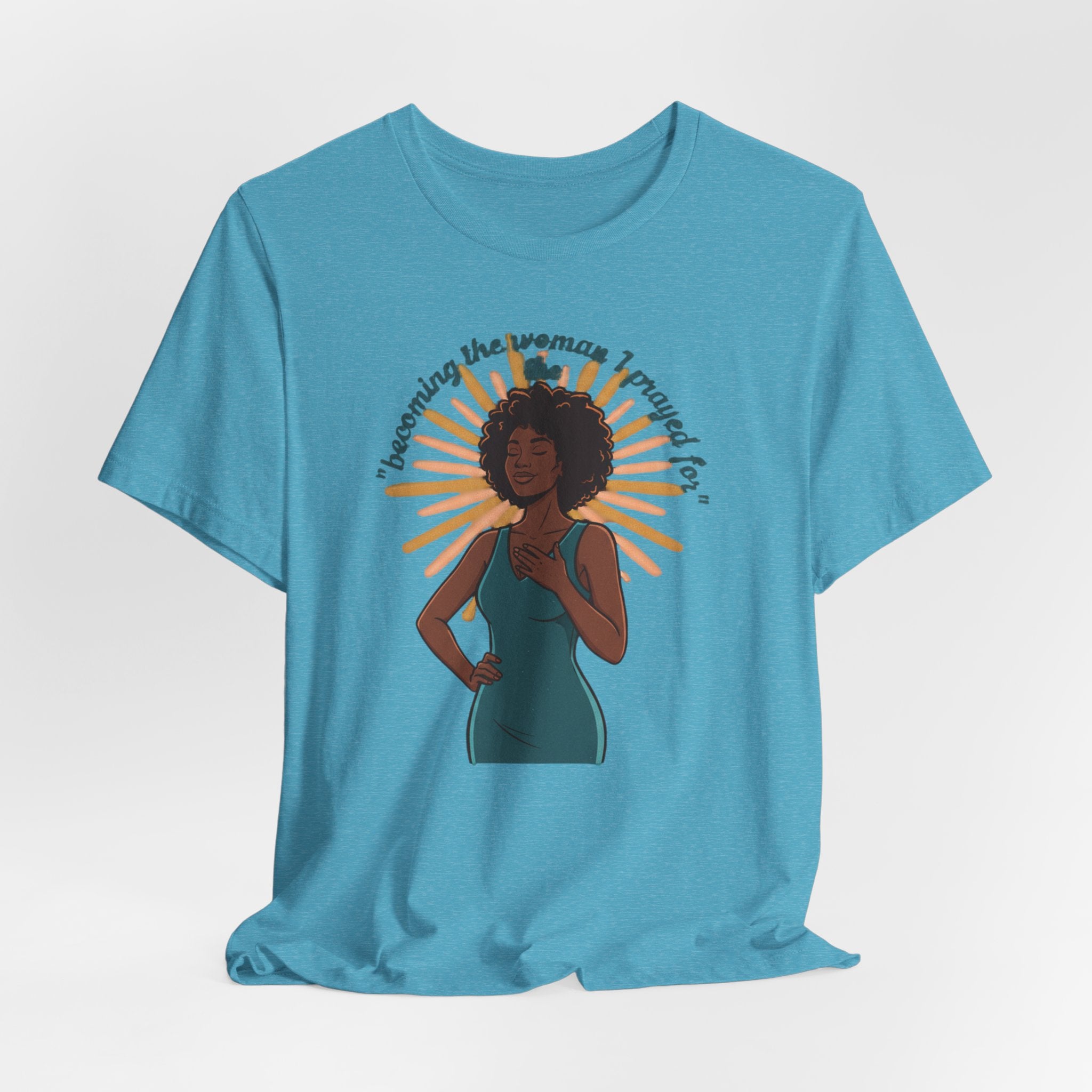 Afro Beauty Graphic Tee – "Growing the Woman I Needed to Be" Inspirational T‑Shirt