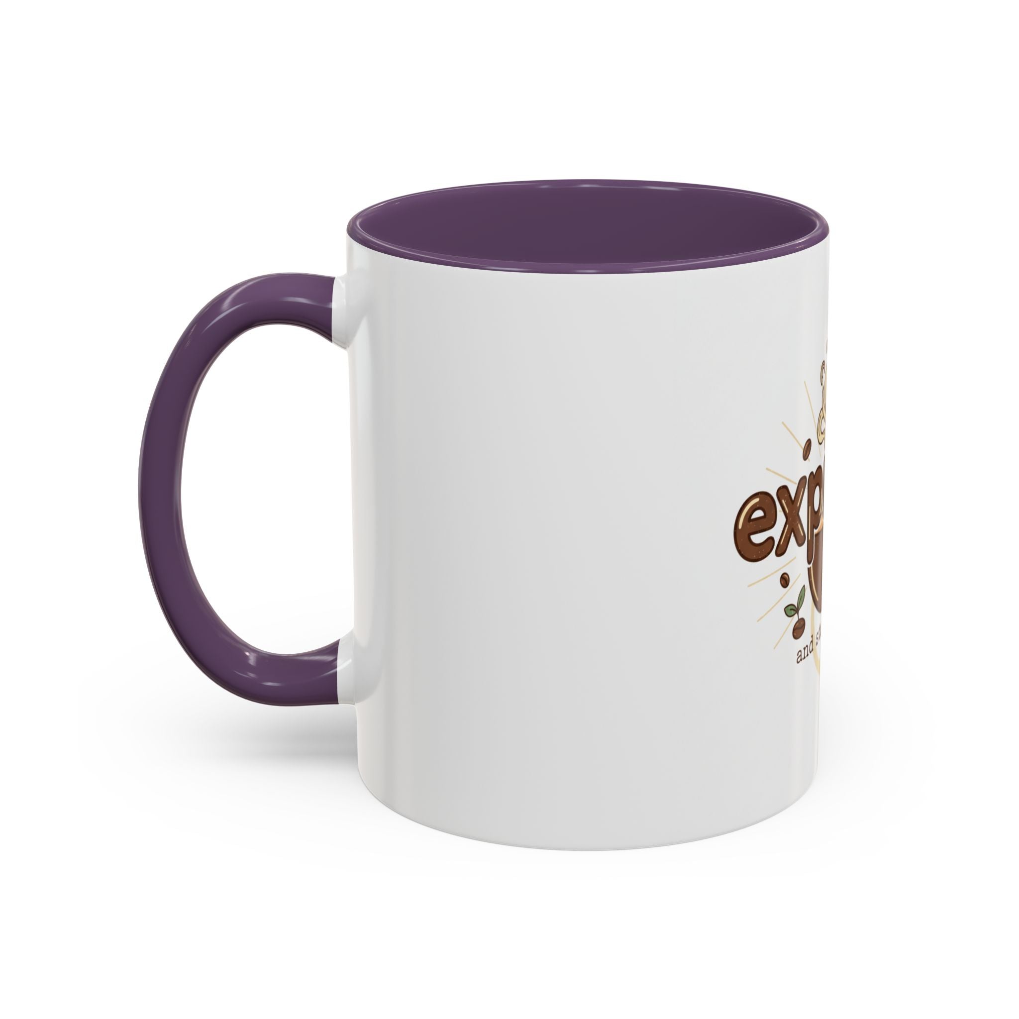 Expresso Yourself Coffee Mug — "and stay grounded" Accent Ceramic Mug (11/15oz)