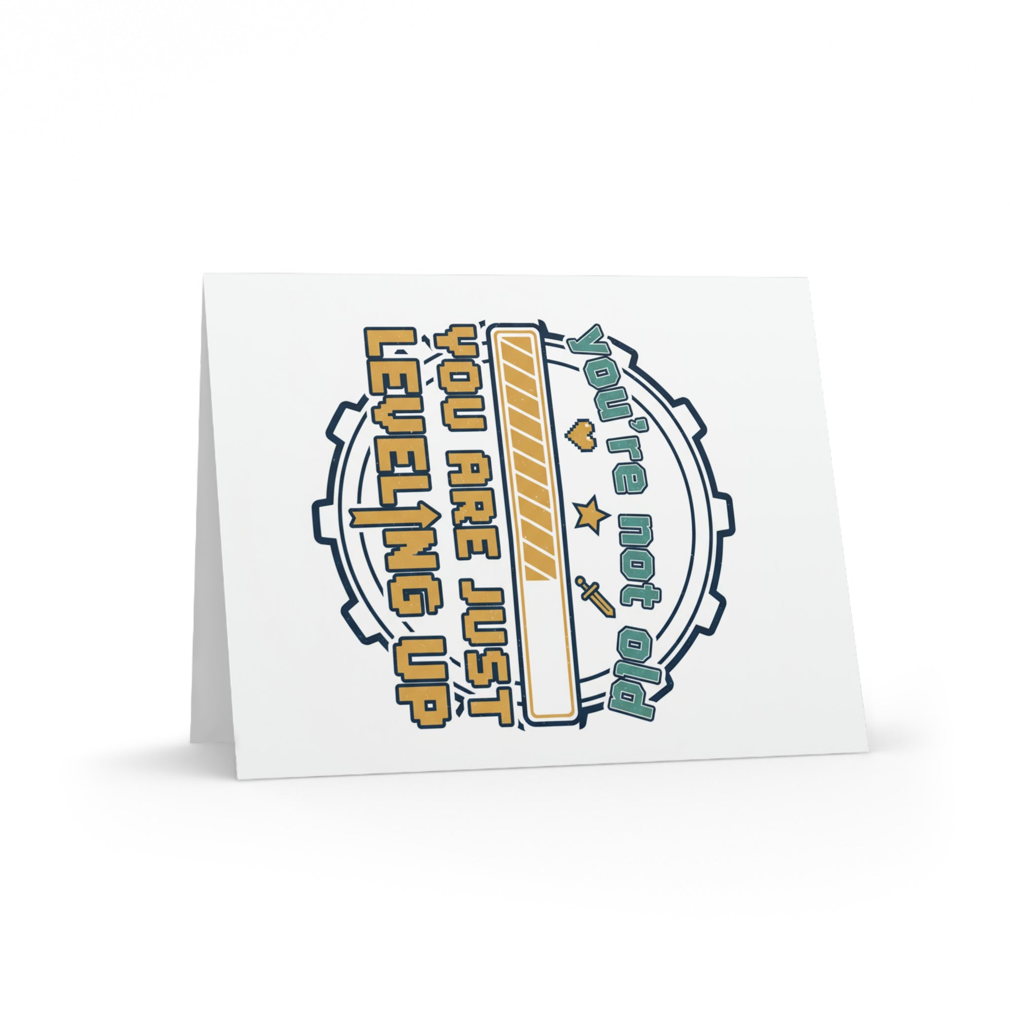 Greeting Card — "You’re Not Old, You Are Just Leveling Up" Birthday Card (8/16/24 pcs)