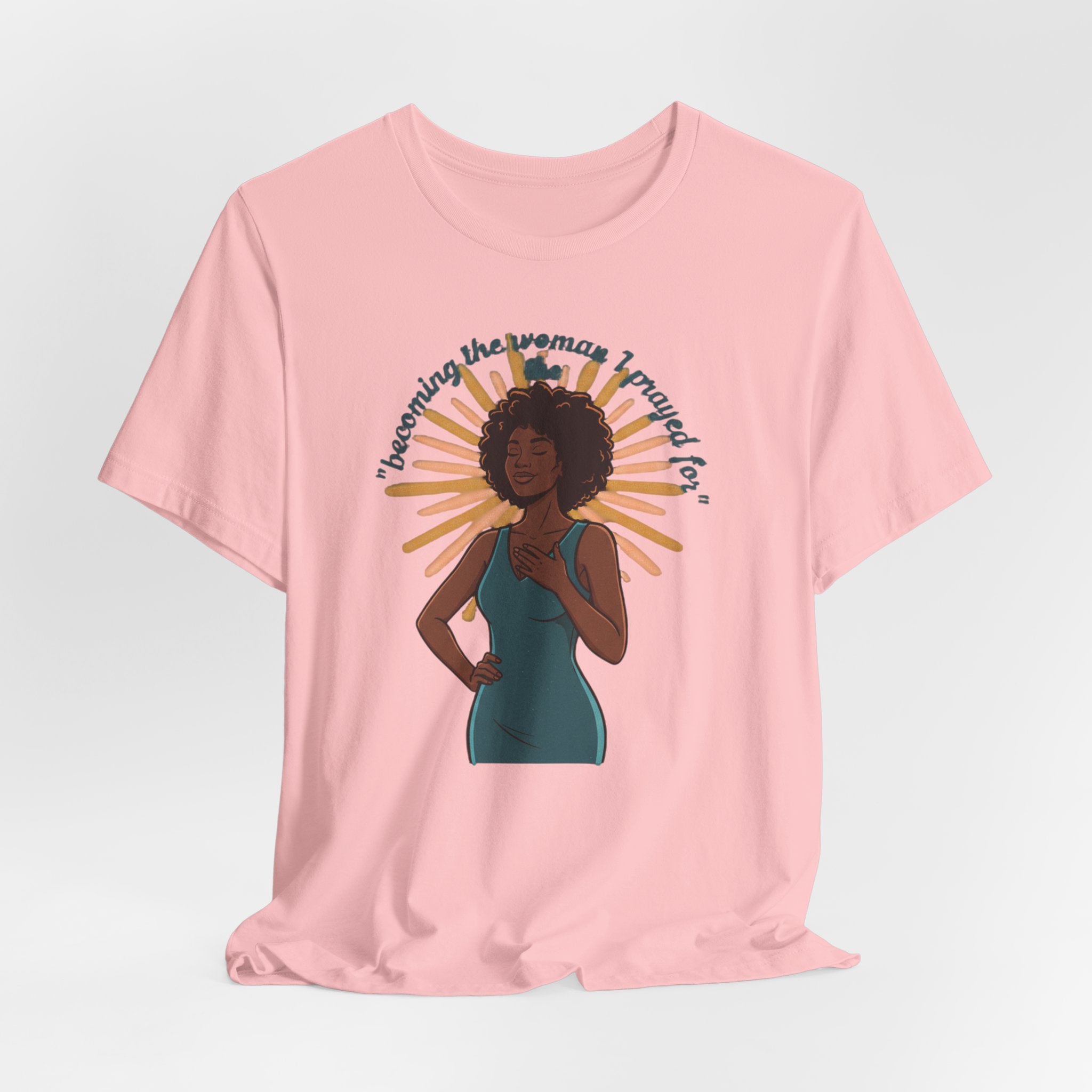 Afro Beauty Graphic Tee – "Growing the Woman I Needed to Be" Inspirational T‑Shirt