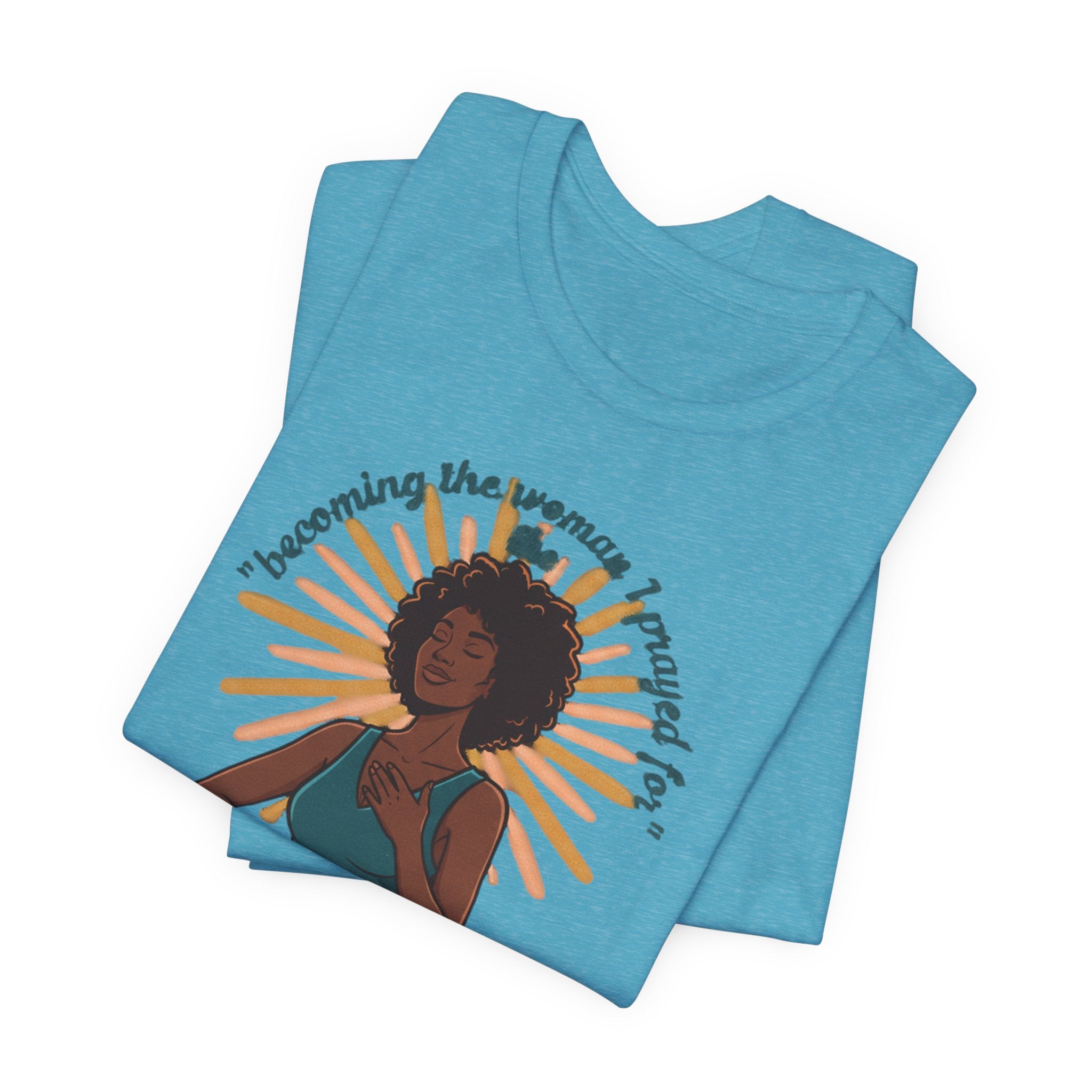 Afro Beauty Graphic Tee – "Growing the Woman I Needed to Be" Inspirational T‑Shirt
