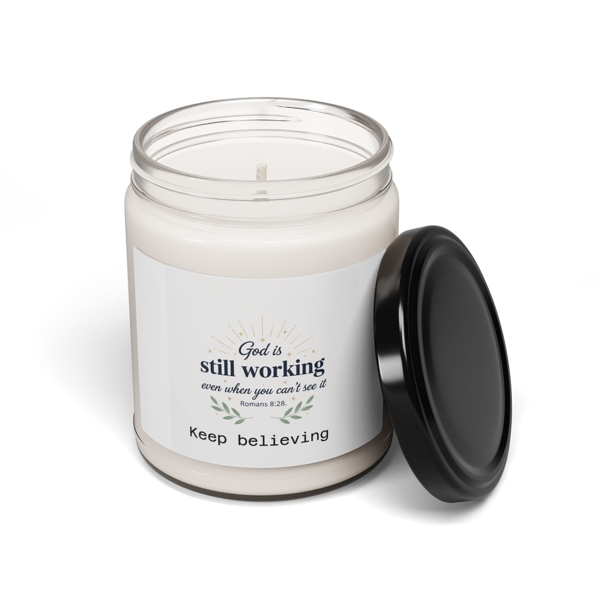 Copy of Inspirational Soy Candle — “God is Still Working” 9oz Scented Jar