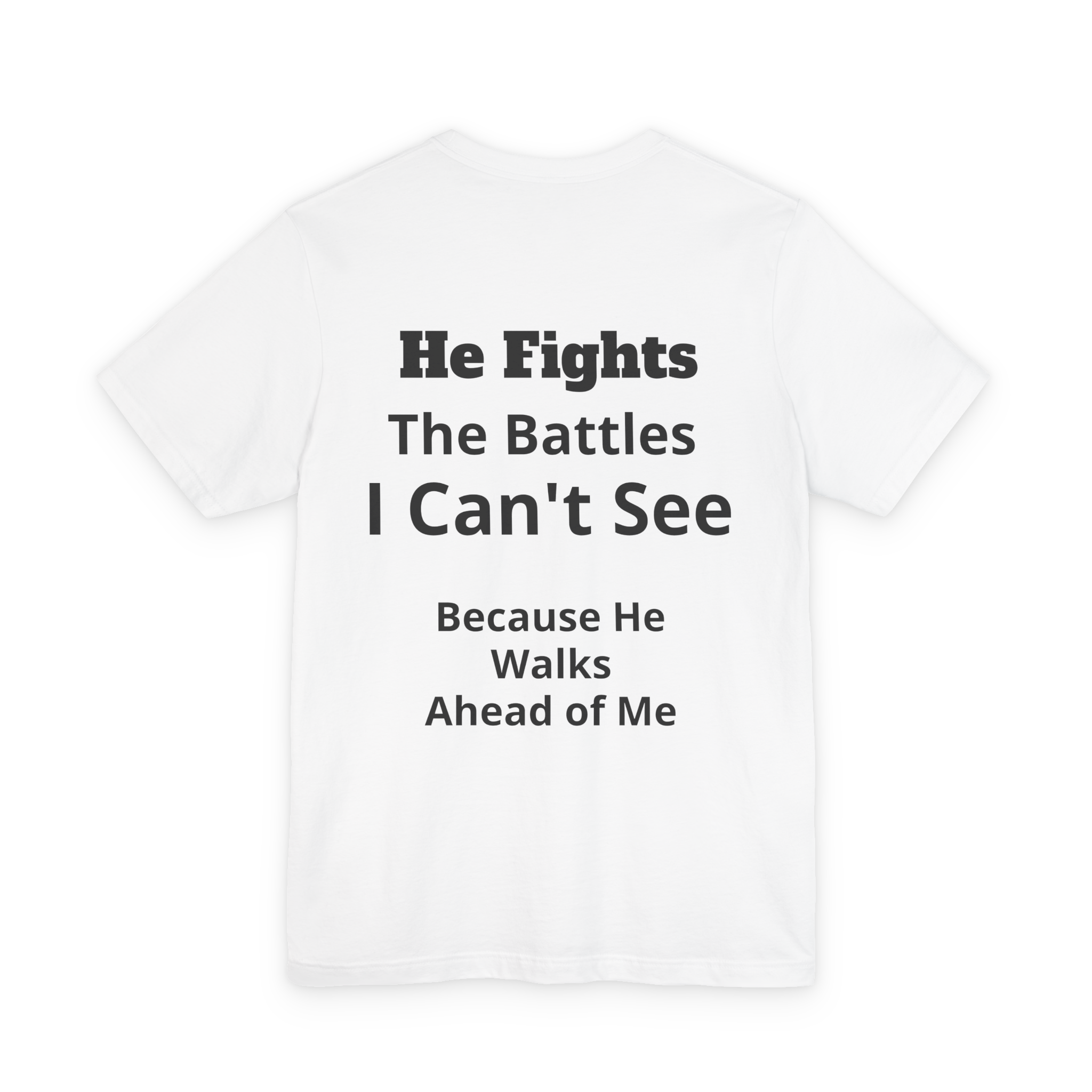 Blessed Prayer T‑Shirt — "He Handles The Battles I Can't See" Inspirational Tee